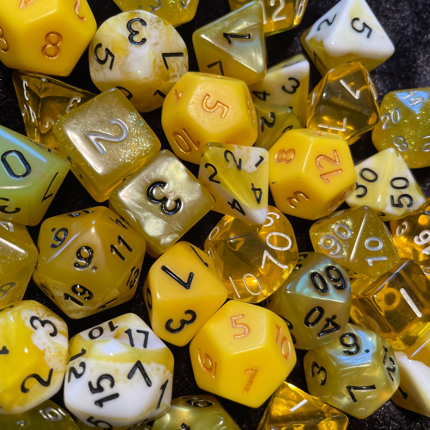 Yellow TTRPG Dice