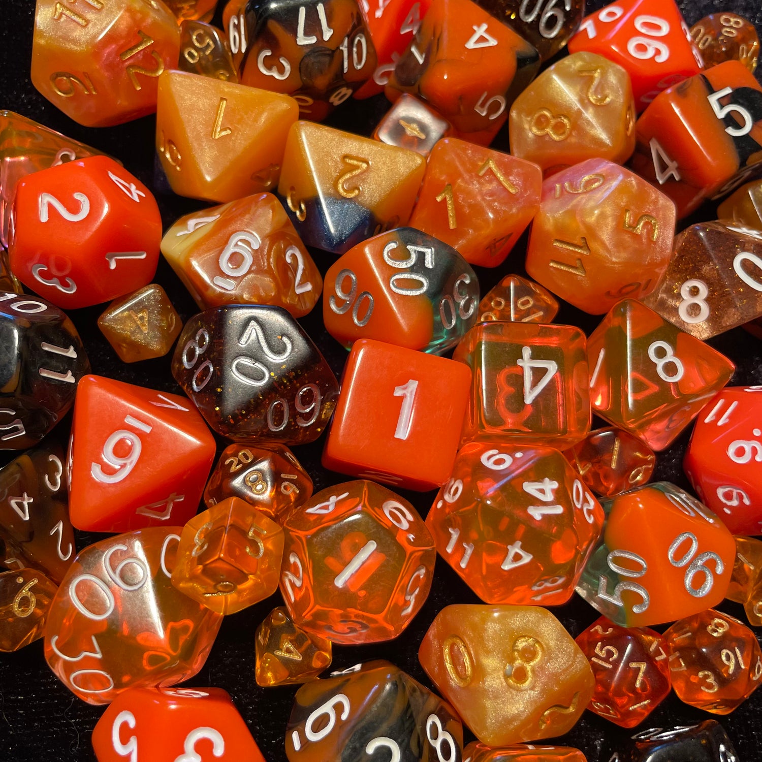 Orange TTRPG Dice