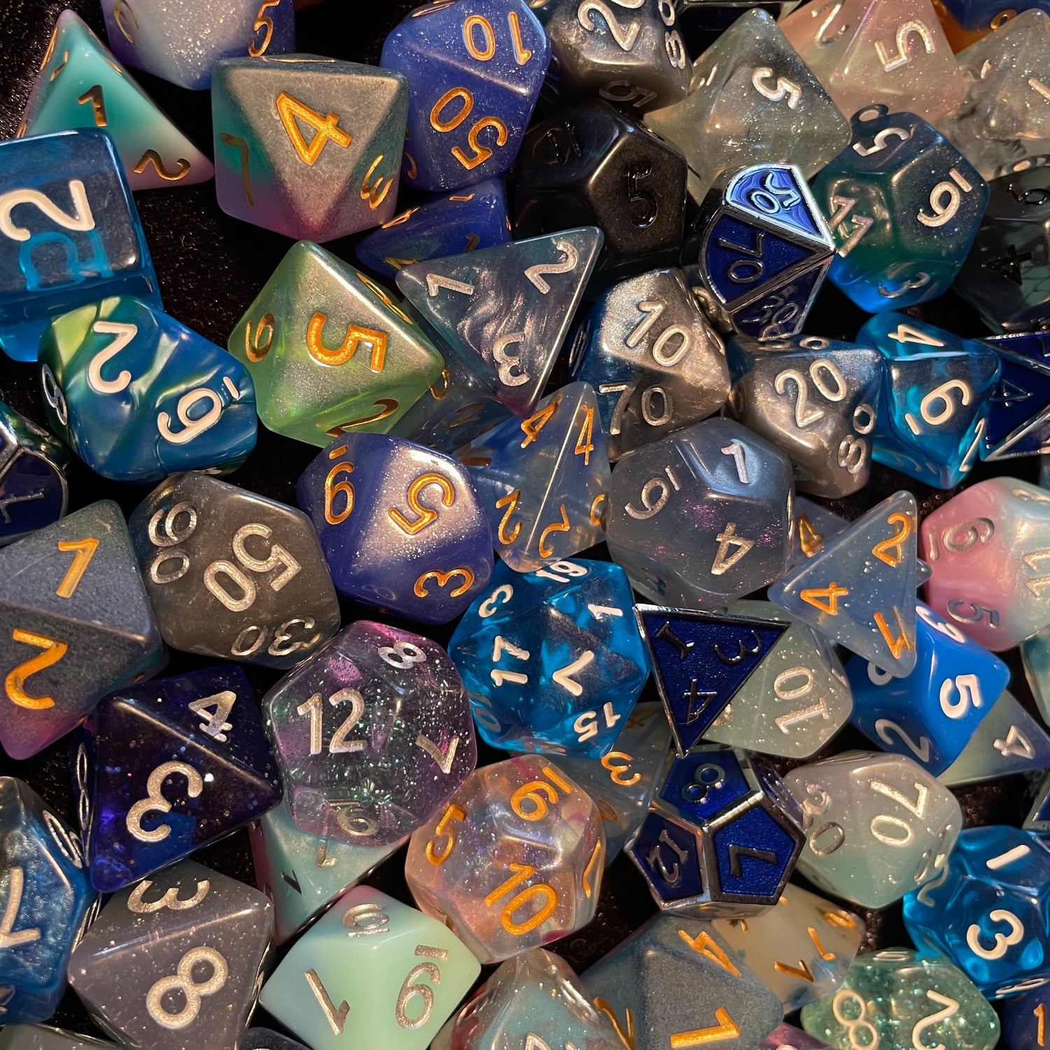 Blue TTRPG Dice