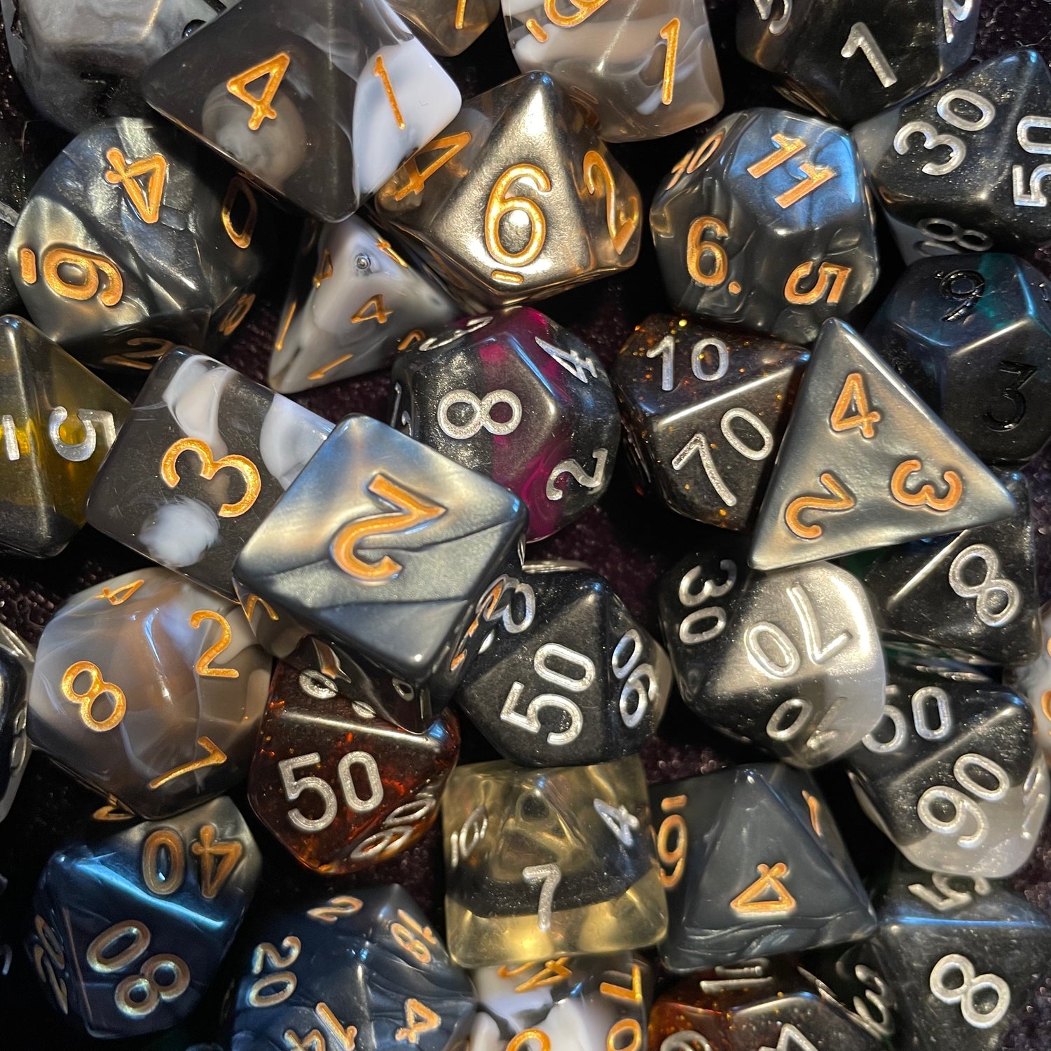 Black TTRPG Dice