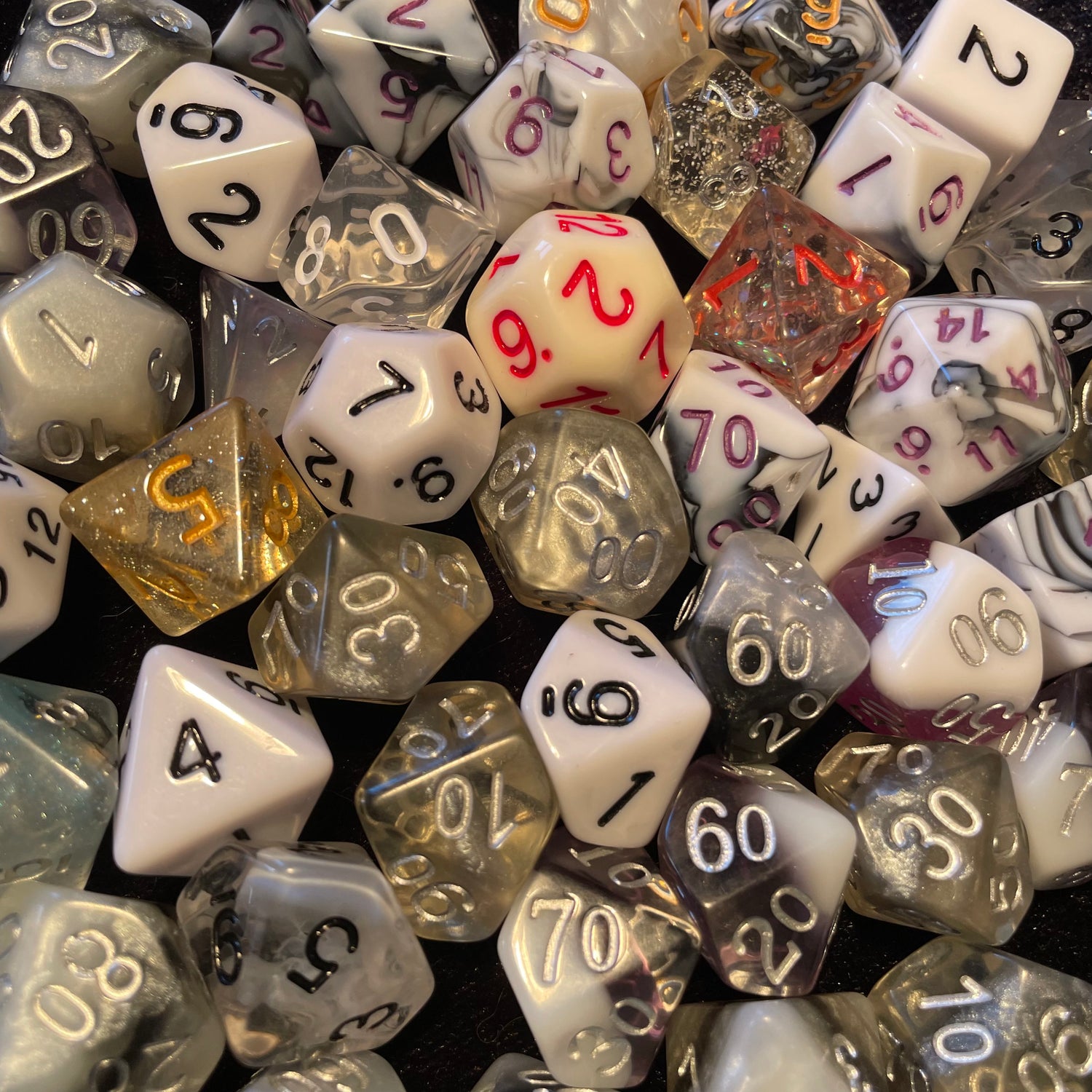 White TTRPG Dice