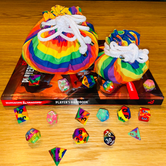 Rainbow Dice Bag of Pride